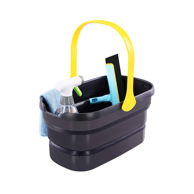 Yocada Collapsible Plastic Bucket Mop Bucket 10L (2.6Gallon) Cleaning Washing Basket for Sponge&Flat&Cotton Mop Cleaning Washing - Image 2